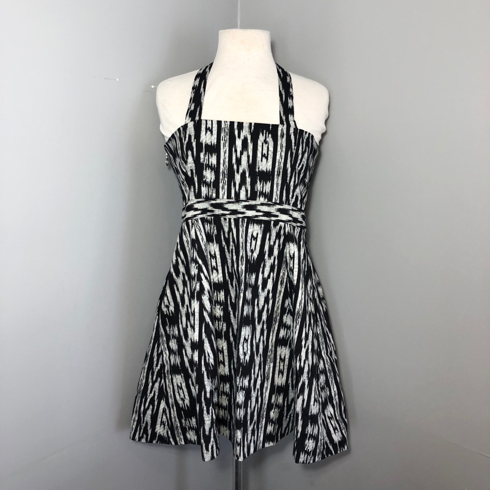 Rachel Rachel Roy Black/White ikat cotton dress 12